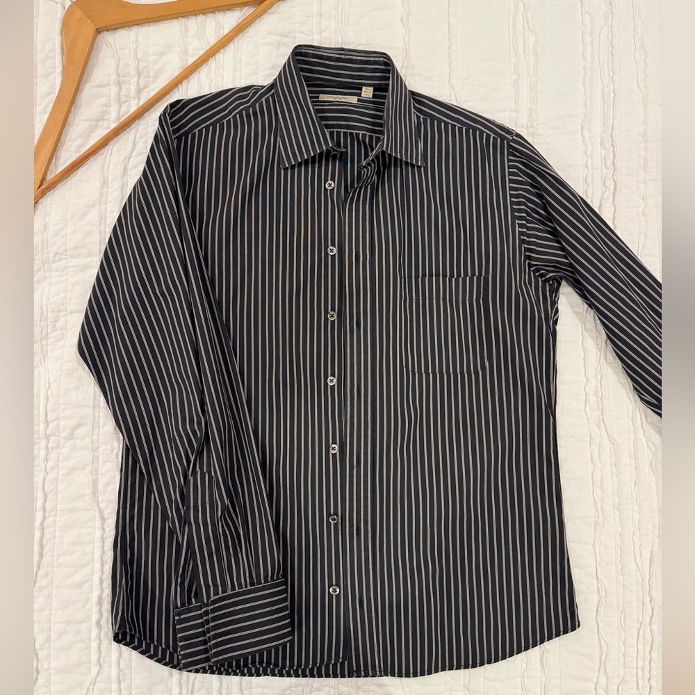 Burberry London: Men’s Striped Dress shirt - French cuff